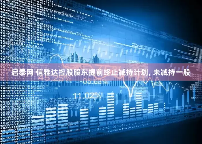 启泰网 信雅达控股股东提前终止减持计划, 未减持一股